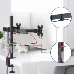 Braccio monitor con doppia colonna, per 2 schermi