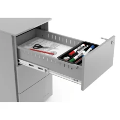Cassettiera scrivania compatta Xenon Slim, 3 cassetti