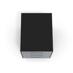 Cassettiera ufficio Block, 3 cassetti, struttura nera, frontali in metallo