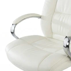 Poltrona da ufficio Adana, molto resistente fino a 130 kg, braccioli cromati