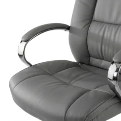Poltrona da ufficio Adana, molto resistente fino a 130 kg, braccioli cromati