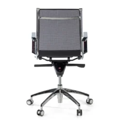 Poltrona da ufficio design Brenton in rete, schienale basso