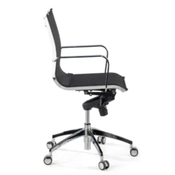 Poltrona da ufficio design Brenton in rete, schienale basso