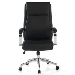 Poltrona Ufficio Counter, resistente fino a 150 kg, acciaio e pelle