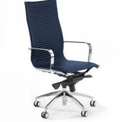 Poltrona ufficio design Brenton, telaio in acciaio, schienale alto