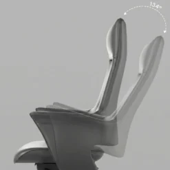 Poltrona Ufficio Design Dortmund, meccanismo relax, alluminio