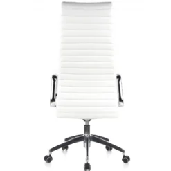 Poltrona ufficio design Tower, poggiatesta, pelle
