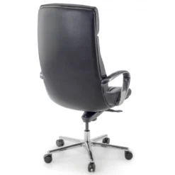 Poltrona ufficio Windsor, pelle naturale, rivestimento trapuntato