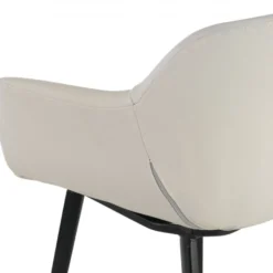 Poltroncina ufficio Ores, Gambe nere, Confortevole, Pelle