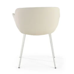 Poltroncina ufficio Ores, Gambe nere, Confortevole, Pelle