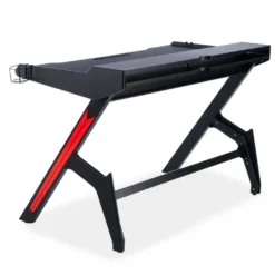 Scrivania Gaming GT, fibra di carbonio, gambe a croce