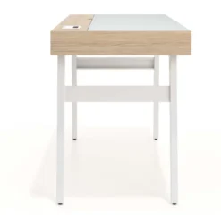Scrivania Nimbus in vetro con cassetti, design moderno