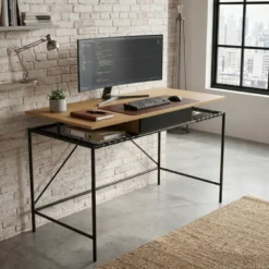 Scrivania per Computer Kesia, stile industriale