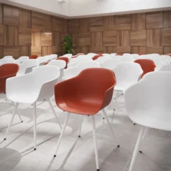 Sedia Conferenza Alice, 4 gambe, design avvolgente