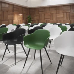Sedia Conferenza Alice, 4 gambe, design avvolgente