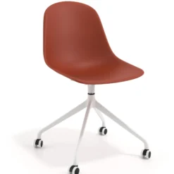Sedia da riunione Lara con ruote, base in alluminio