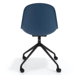 Sedia da riunione Lara con ruote, base in alluminio
