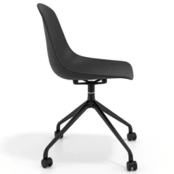 Sedia da riunione Lara con ruote, base in alluminio