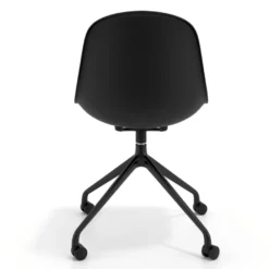 Sedia da riunione Lara con ruote, base in alluminio