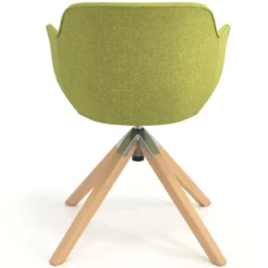 Sedia da Riunione Laure, Gambe in legno, Alta qualità, Imbottita