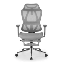 Sedia da scrivania ergonomica Sion con poggiapiedi estraibile