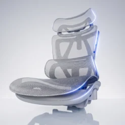 Sedia da scrivania ergonomica Sion con poggiapiedi estraibile