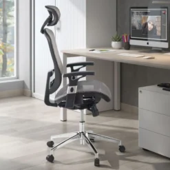 Sedia da studio Flex, braccioli regolabili, poggiatesta