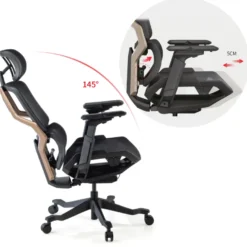 Sedia da ufficio ergonomica AeroMax con doppio supporto lombare