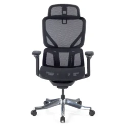 Sedia da Ufficio Ergonomica AeroFit, Alte Prestazioni, Struttura Nera