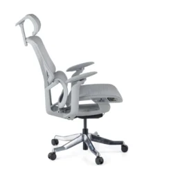 Sedia da Ufficio Ergonomica AeroFit, Alte Prestazioni, Struttura Bianca