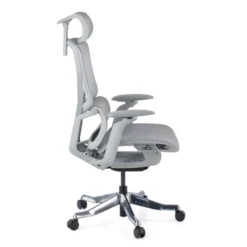 Sedia da Ufficio Ergonomica AeroFit, Alte Prestazioni, Struttura Bianca
