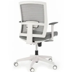 Sedia da ufficio ergonomica Akira white, meccanismo syncro