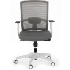 Sedia da ufficio ergonomica Akira white, meccanismo syncro