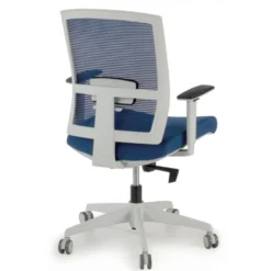 Sedia da ufficio ergonomica Akira white, meccanismo syncro
