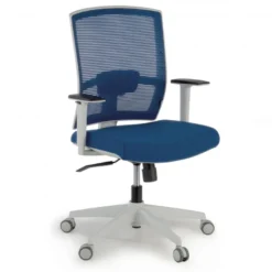 Sedia da ufficio ergonomica Akira white, meccanismo syncro