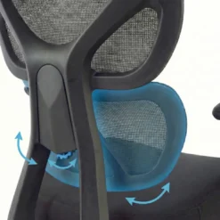 Sedia da Ufficio Ergonomica Erghos Air, Braccioli 3D, Seduta Imbottita