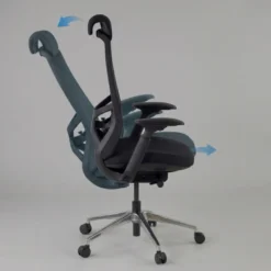 Sedia da ufficio ergonomica Gemini, braccioli 4D e supporto lombare