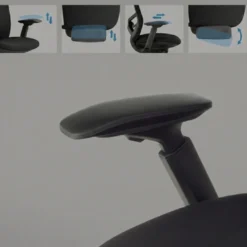 Sedia da ufficio ergonomica Gemini, braccioli 4D e supporto lombare