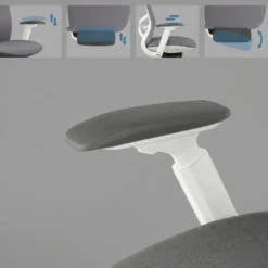 Sedia da ufficio ergonomica Gemini, braccioli 4D e supporto lombare