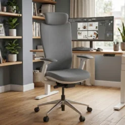Sedia da ufficio ergonomica Gemini, braccioli 4D e supporto lombare
