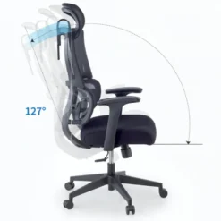 Sedia da Ufficio Ergonomica Orbit con Poggiatesta, Supporto Lombare