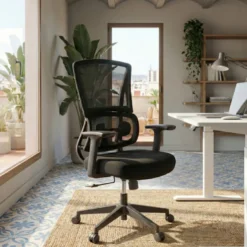 Sedia da Ufficio Ergonomica Orbit con Supporto Lombare, Seduta Imbottita
