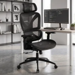 Sedia da ufficio ergonomica Velstrom con supporto lombare e braccioli 3D