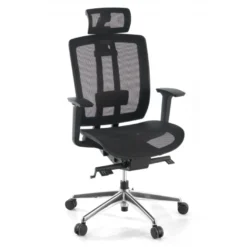 Sedia da ufficio giapponese Hiro, syncro, braccioli 4D, con poggiatesta