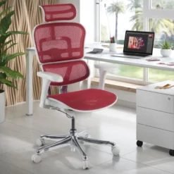 Sedia direzionale ergonomica Ergohuman Edition I, Struttura bianca