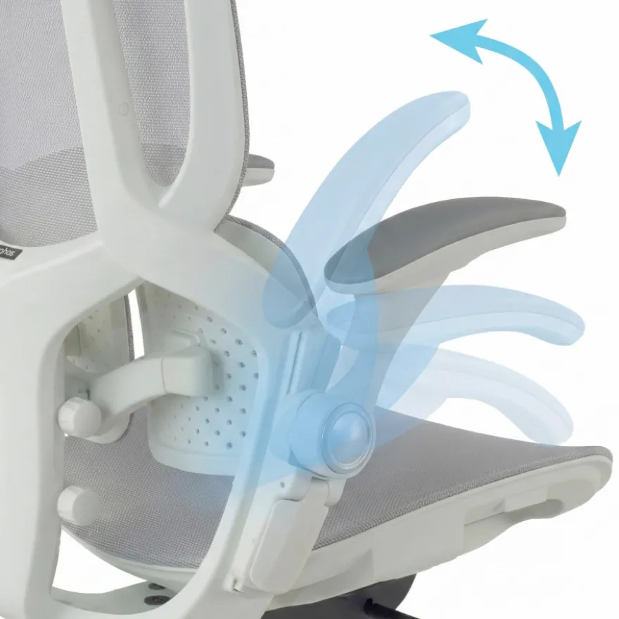Sedia ergonomica con poggiatesta Erghos One, ortopedica, doppio supporto lombare