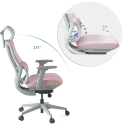 Sedia Ergonomica con poggiatesta AeroFlow white, certificata