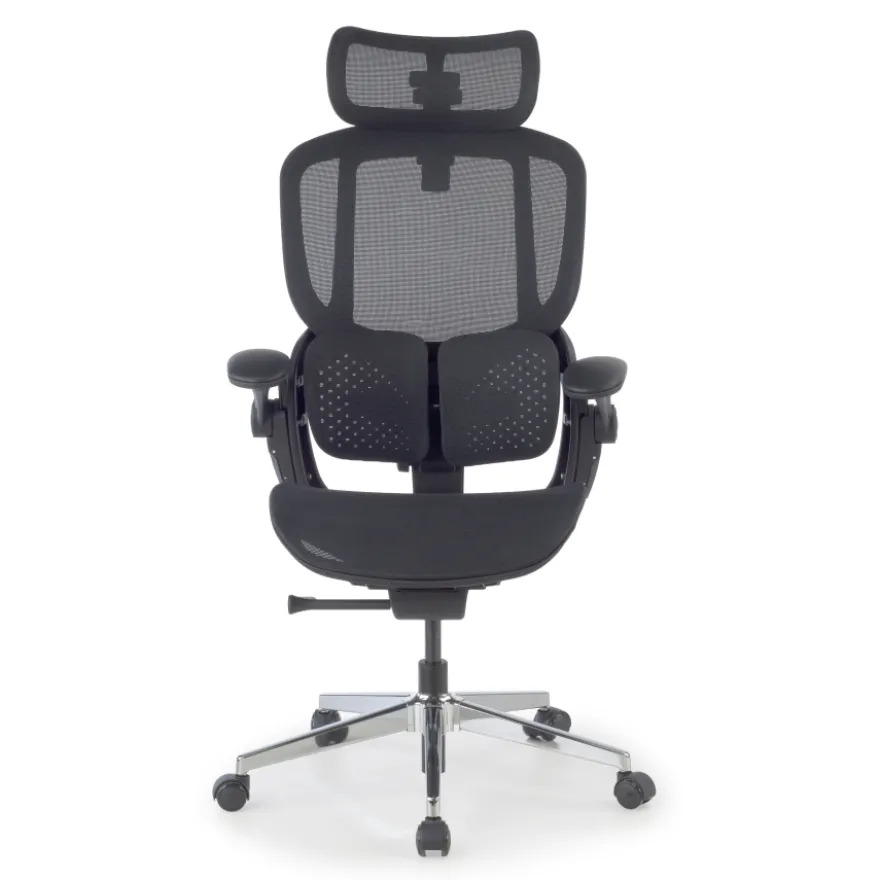 Sedia ergonomica con poggiatesta Erghos One, ortopedica, doppio supporto lombare