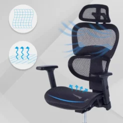 Sedia Ergonomica Ergocity FX, base in alluminio e rete TechSport