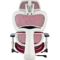Sedia Ergonomica Ergocity white cuscino lombare, braccioli 3D